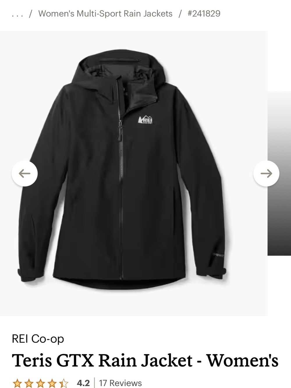 REI Co-op Women's Teris GTX Rain Jacket — Purple